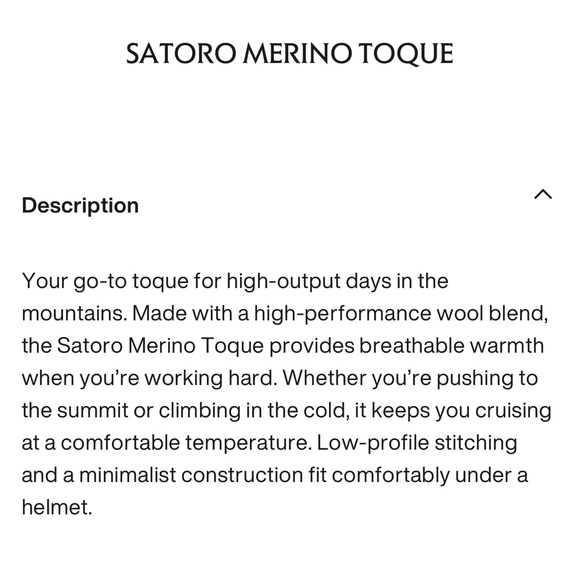 Arc’teryx SATORO MERINO TOQUE Beanie NEW - Picture 4 of 4